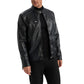 Men's Black Quilted Moto Leather Jacket