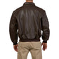A2 Distressed Aviator Cockpit Brown Real Bomber Leather Jacket