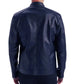Mens Genuine Lambskin Blue Leather Jacket