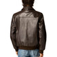 Men's Aviator A2 Vintage Brown Leather Bomber Jacket - Back View