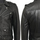 Mens Genuine Leather Biker Jacket Cowhide