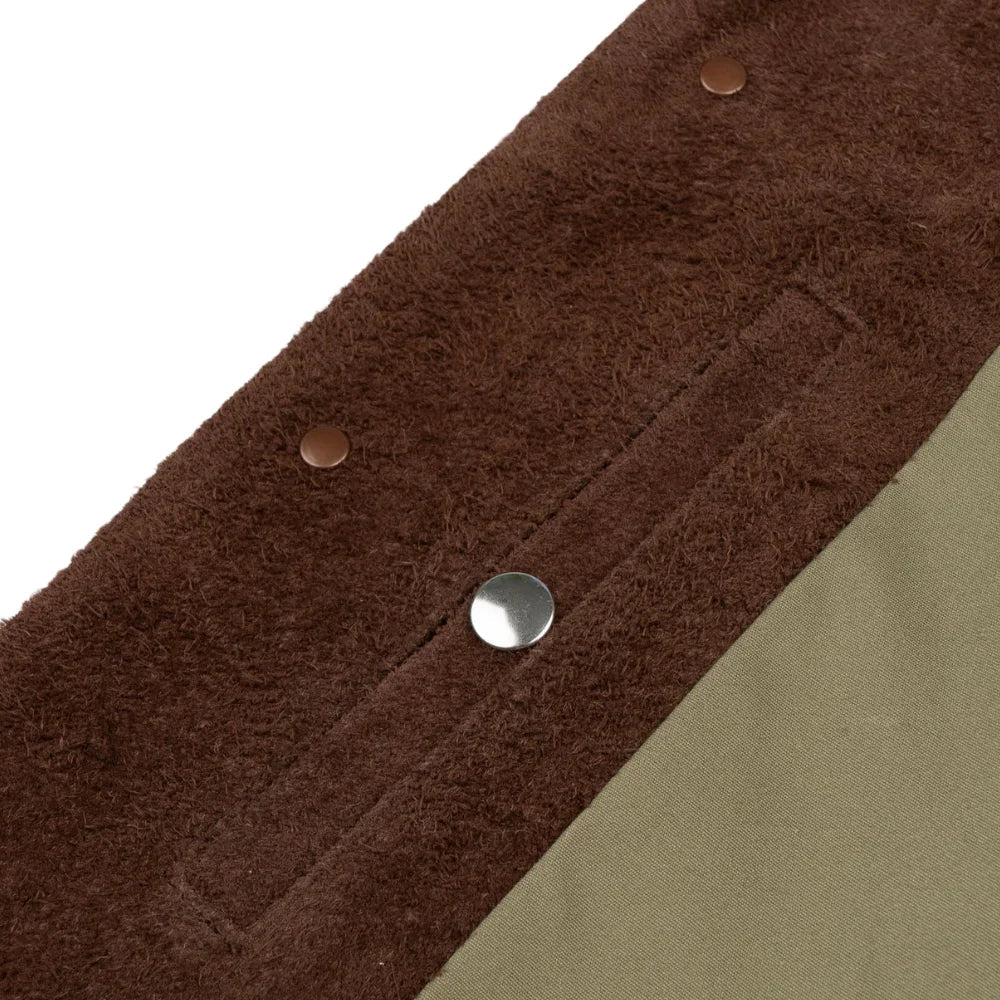 James  Men's Dark Brown Suede Leather Trucker Jacket