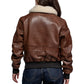 Women’s Shearling Brown USAAF Leather Aviator Jacket