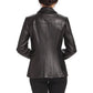 Womens Black Three Quater Long Leather Coat