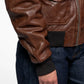 Women’s Shearling Brown USAAF Leather Aviator Jacket