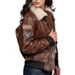 Women’s Shearling Brown USAAF Leather Aviator Jacket